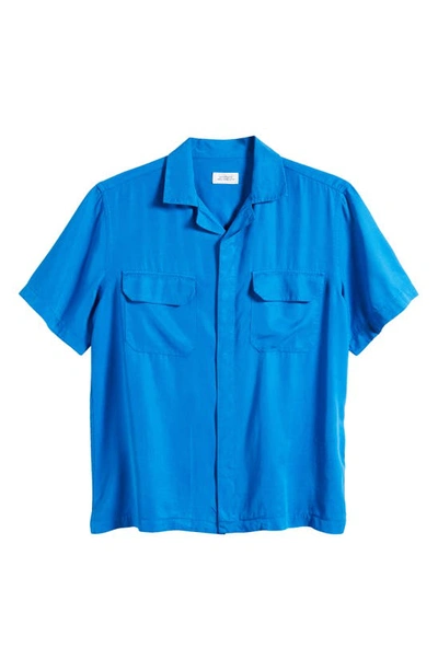 Shop Saturdays Surf Nyc Gibson Short Sleeve Camp Shirt In Lapis Blue