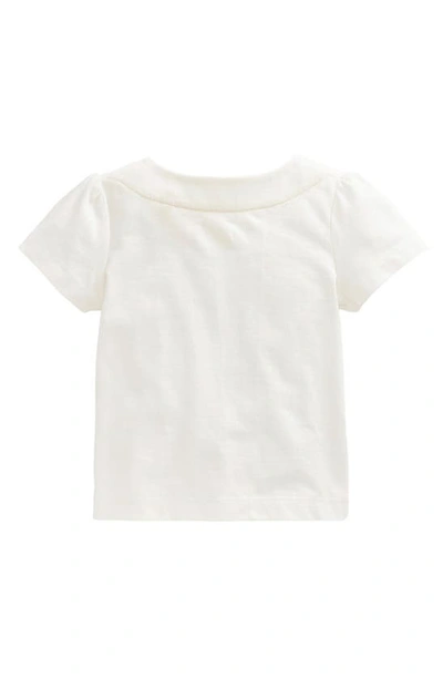 Shop Mini Boden Appliqué Cotton Graphic Tee In Ivory Chick