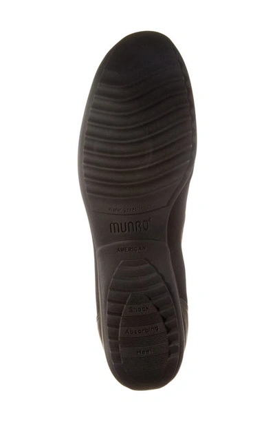 Munro Traveler Slip-on In Black Stretch Fabric
