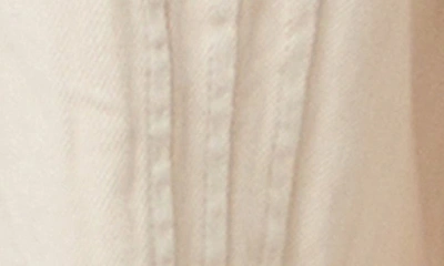 Paige Pacey Raw Hem Crop Twill Jacket In Soft Beige