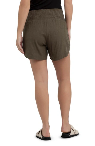 Ripe Maternity Byron Shirred Short In Olive