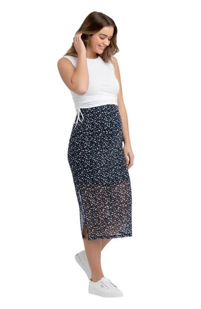 Ripe Maternity Jodie Ruched Rib Tank In White