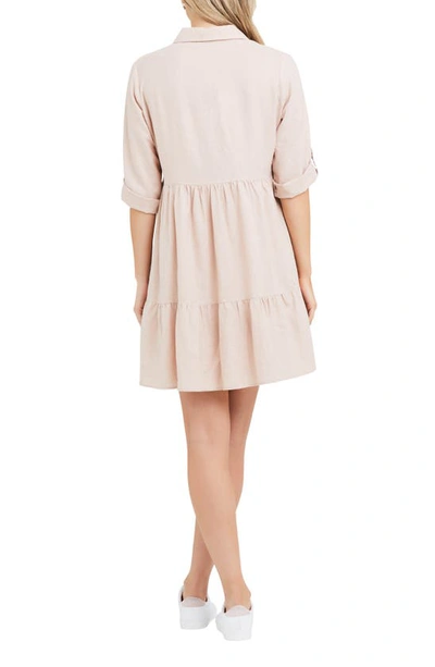 Ripe Maternity Adel Button Through Dress In Peachy Pink