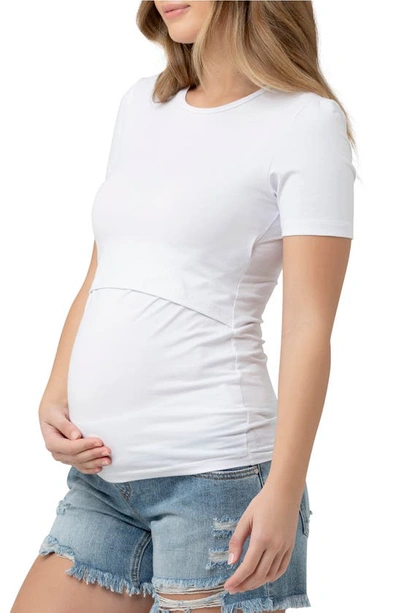 Ripe Maternity Organic Nursing Tee In White