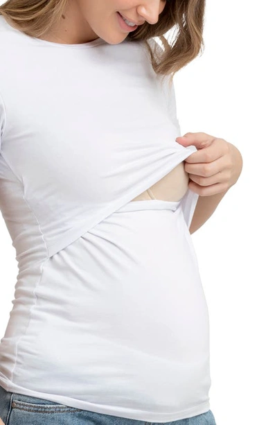 Ripe Maternity Organic Nursing Tee In White