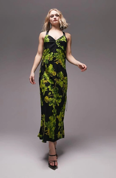 Topshop green hot sale maxi dress