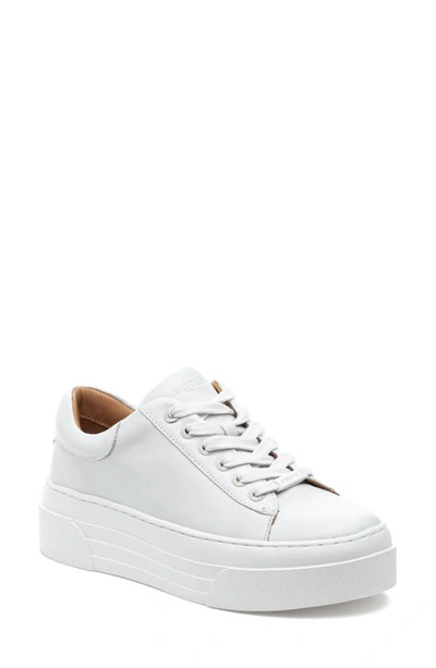 Shop Jslides Amanda Platform Sneaker In White Leather