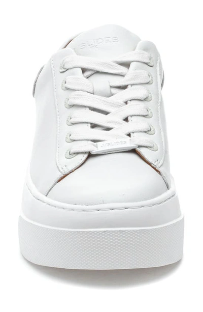 Shop Jslides Amanda Platform Sneaker In White Leather