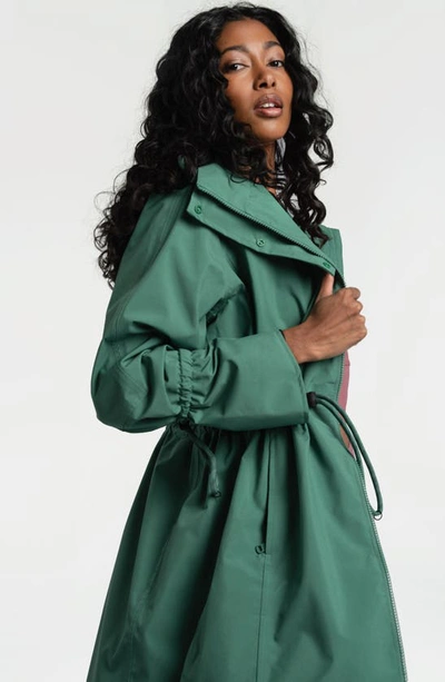 Shop Lole Piper Waterproof Oversize Rain Jacket In Basil