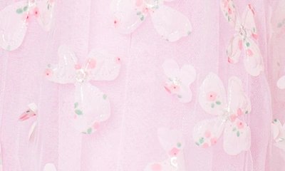 Shop Popatu Kids' 3d Butterfly Appliqué Tulle Dress In Pink