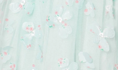 Shop Popatu Kids' 3d Butterfly Appliqué Tulle Dress In Mint