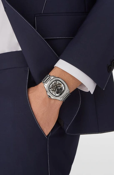 Philipp Plein Men's Automatic Skeleton Spectre Stainless Steel Bracelet Watch 42mm In Stainless Steel