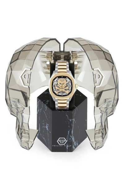 Shop Philipp Plein Skeleton Spectre Bracelet Watch, 42mm In Two Tone