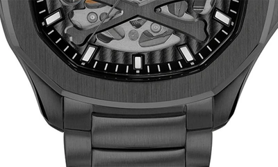 Shop Philipp Plein Skeleton Spectre Bracelet Watch, 42mm In Ip Black