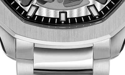 Shop Philipp Plein Skeleton Spectre Bracelet Watch, 42mm In Stainless Steel