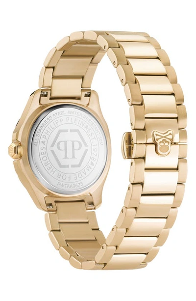 Shop Philipp Plein Spectre Bracelet Watch, 38mm X 45mm In Ip Yellow Gold