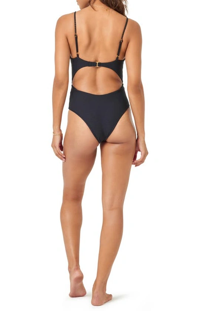 L*space Kyslee Twisted Cutout One-piece Swimsuit In Black