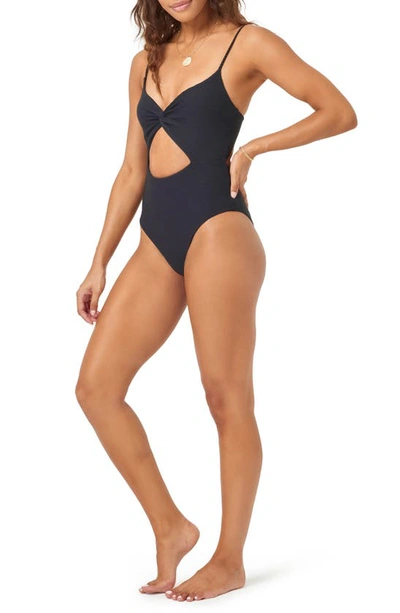 L*space Kyslee Twisted Cutout One-piece Swimsuit In Black