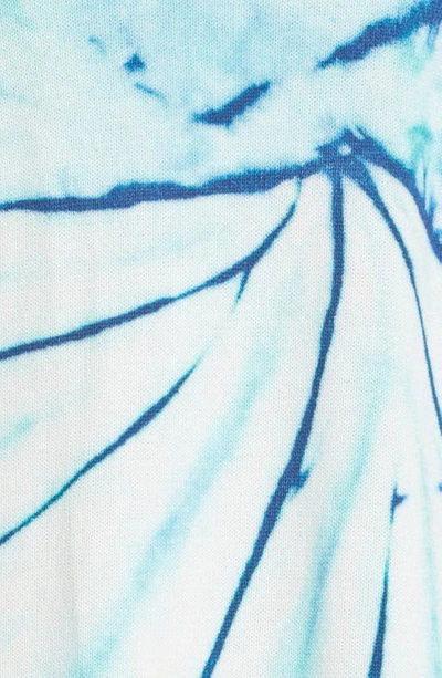 Shop R13 Destroyed Knit Tie Dye Tank Dress In Tie-dye Blue