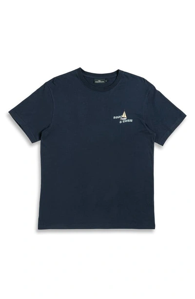 Rodd & Gunn Hauraki Gulf Graphic Tee In Navy