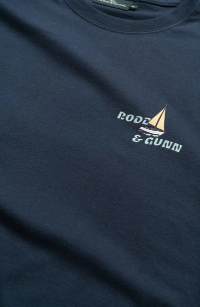 Rodd & Gunn Hauraki Gulf Graphic Tee In Navy