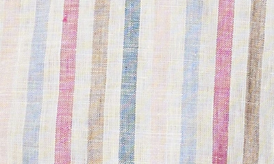 Rodd & Gunn Gimmerburn Stripe Linen Button-up Shirt In Snow