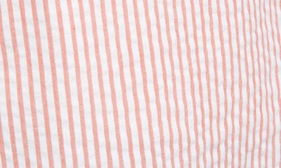 Berle Flat Front Seersucker Shorts In Orange