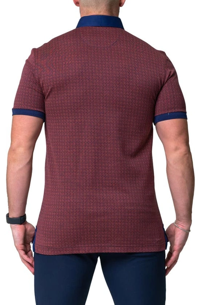 Maceoo Mozartopa Red Short Sleeve Cotton Polo In Red
