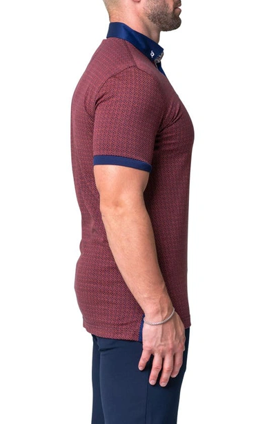 Maceoo Mozartopa Red Short Sleeve Cotton Polo In Red