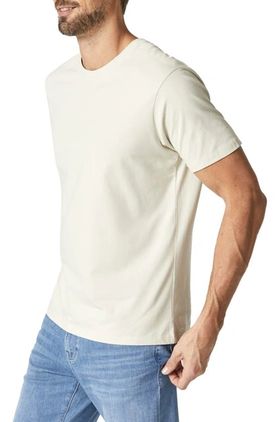 Mavi Jeans Raw Edge Cotton T-shirt In Tofu