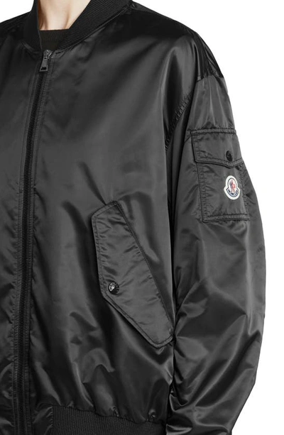 Shop Moncler Ter Nylon Bomber Jacket In Black