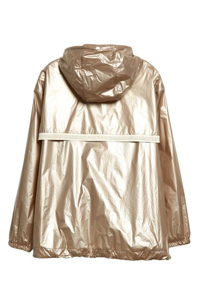 Shop Moncler Tazenat Metallic Hooded Jacket