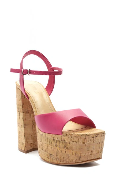 Shop Schutz Glayce Platform Sandal In Hot Pink