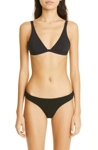 Shop Totême Triangle Bikini Top In Black