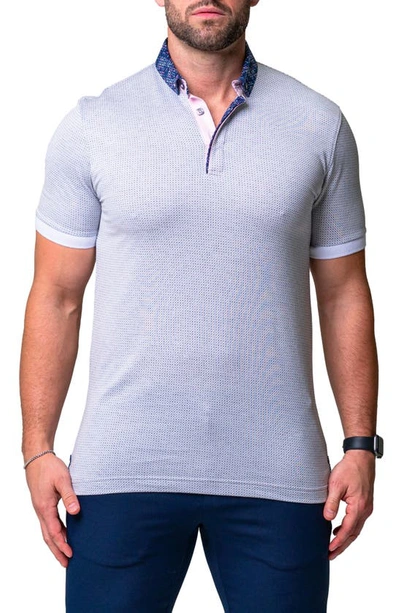 Shop Maceoo Mozartrigg Button-down Polo In Grey