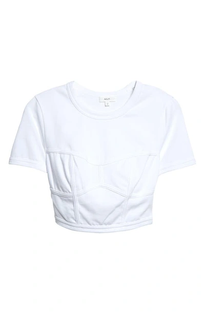 Shop A.l.c Wren Crop T-shirt In White