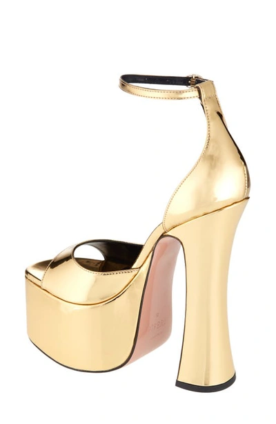 Shop Piferi Rosalia Ankle Strap Platform Sandal In Gold
