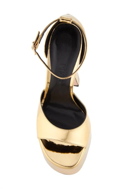 Shop Piferi Rosalia Ankle Strap Platform Sandal In Gold