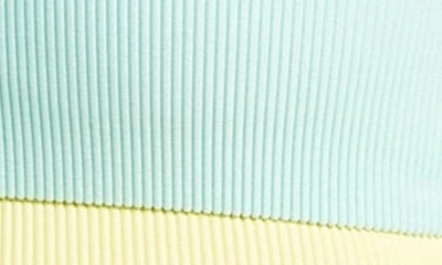 Beach Riot Eva Scoop Bikini Top In Pastel Macaron Color Block