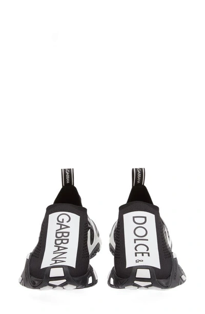 Shop Dolce & Gabbana Dolce&gabbana Sorrento Logo Slip-on Sneaker In Black