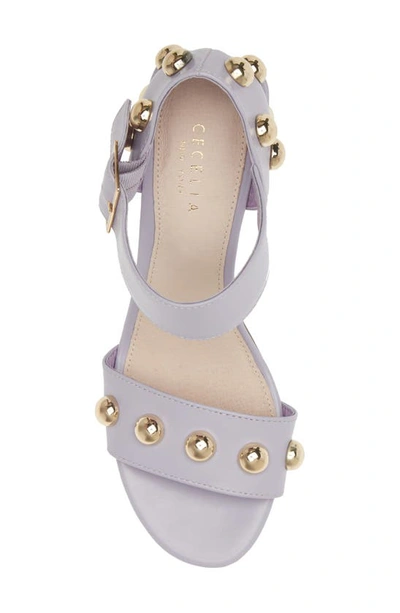 Shop Cecelia New York Gail Stud Sandal In Pomp Purple