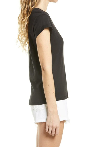 Shop Allsaints Anna Cuff Sleeve Cotton T-shirt In Black