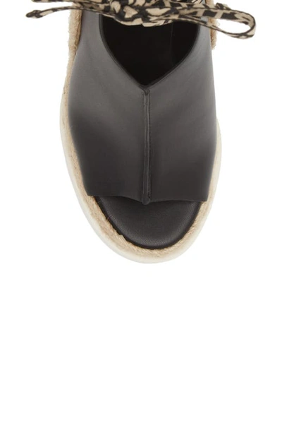 Shop Stella Mccartney Gaia Faux Leather Wedge Sandal In Black