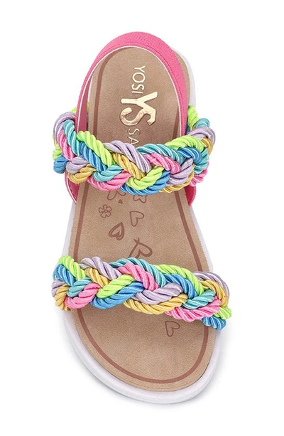 Shop Yosi Samra Kids' Miss Bradie Sandal In Pink Multi