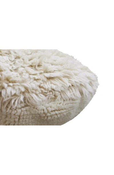 Shop Lorena Canals Sun Ray Washable Wool Pouf In Brown Tones