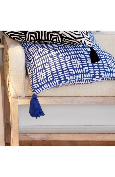 Shop Rochelle Porter Cote Cotton Accent Pillow In Blue