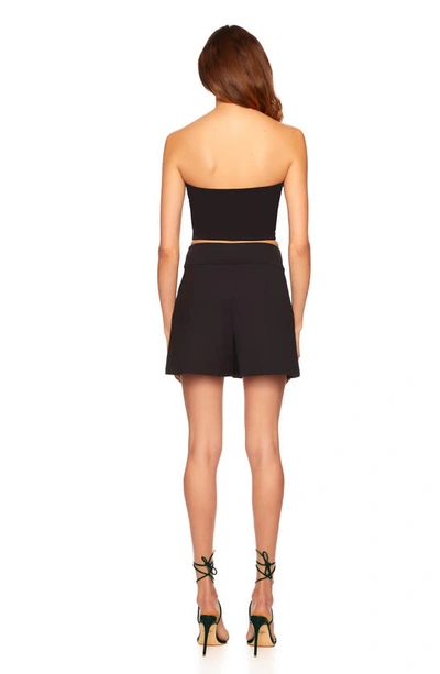 Shop Susana Monaco Pleated High Waist Shorts In Black
