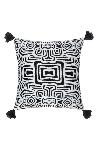 Shop Rochelle Porter Oga Cotton Accent Pillow In Black/ White