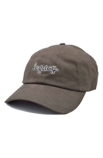 Shop A Life Well Dressed Legacy Statement Baseball Cap In Charcoal/ Black