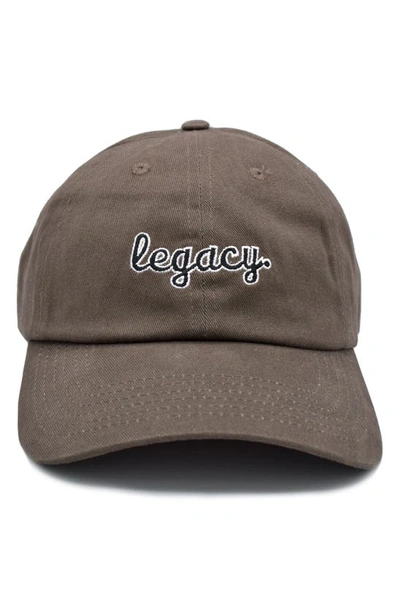 Shop A Life Well Dressed Legacy Statement Baseball Cap In Charcoal/ Black